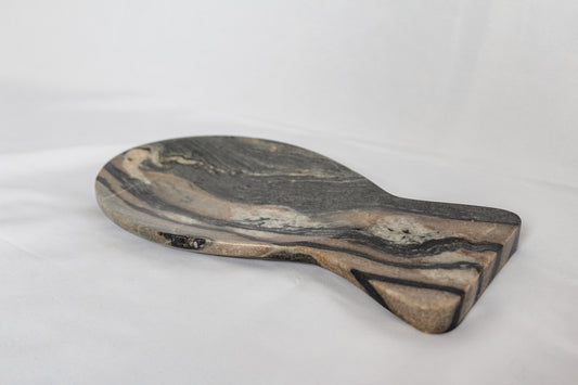 Grey Marble Fish-Shaped Spoon Rest