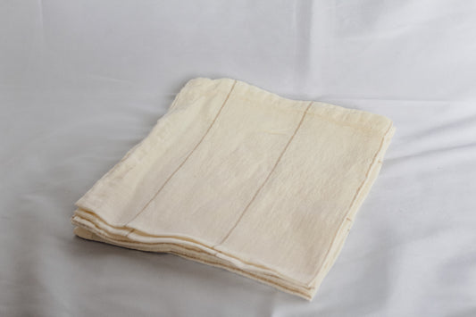French Linen Carter Napkin Set - Off White W Natural Stripe (Set of 4)